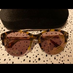 New Tom Ford Adrienne Browbar mirror Sunglasses